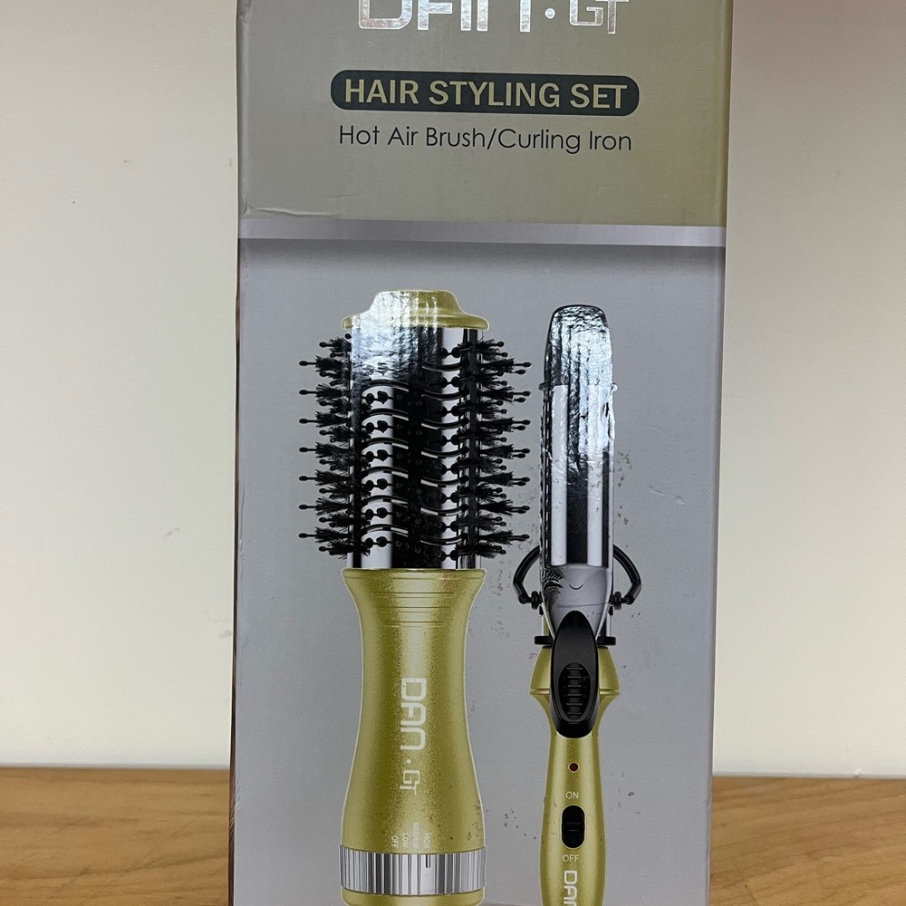 DAN•GT HAIRSTYLING SET HOT AIR BRUSH/CURLING IRON